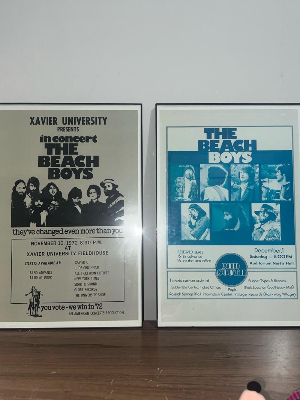 The Beach Boys Framed Concert Poster Prints 18”x12” set of 2